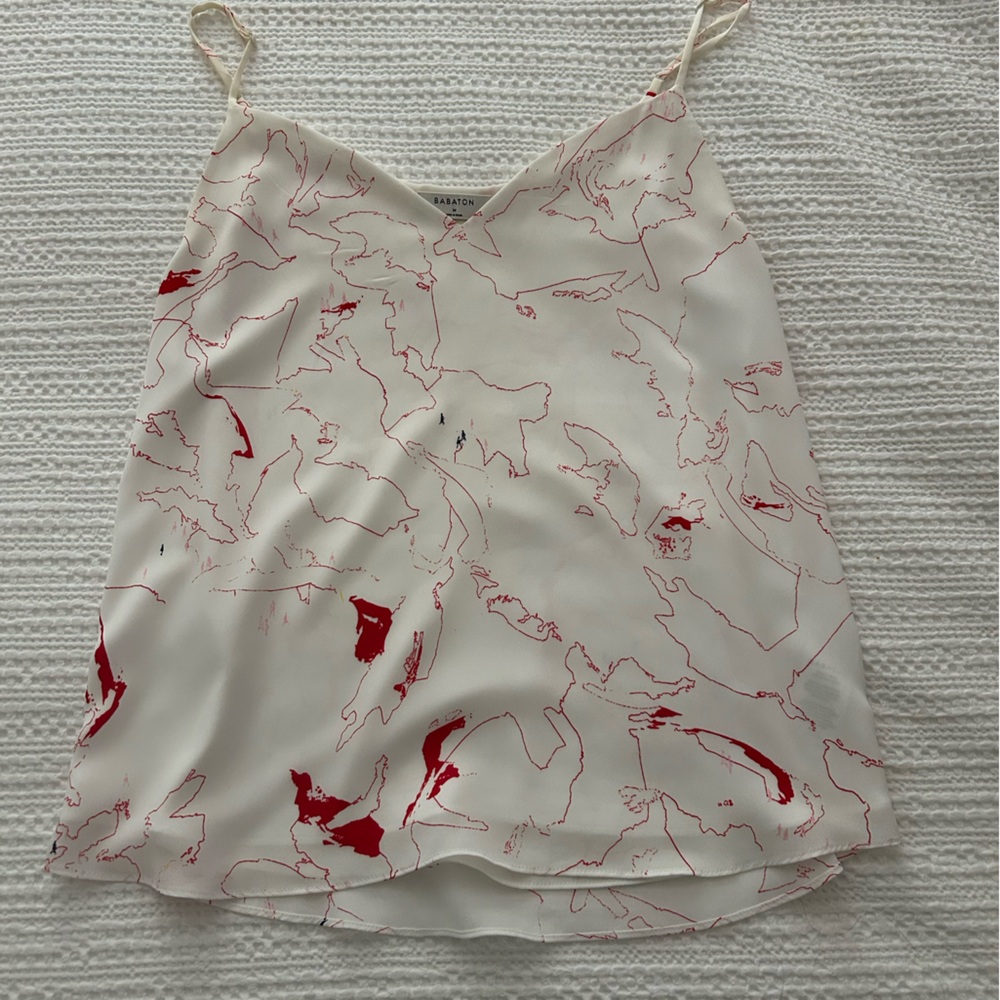 Babaton cami white with print